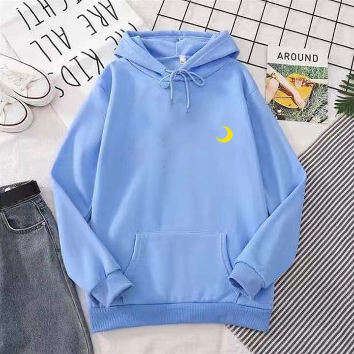Kvinders hoodie med sødt månemotiv Skovae