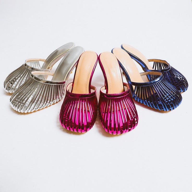 Femme Elegante Open-Toe Slingback Mules Stilla