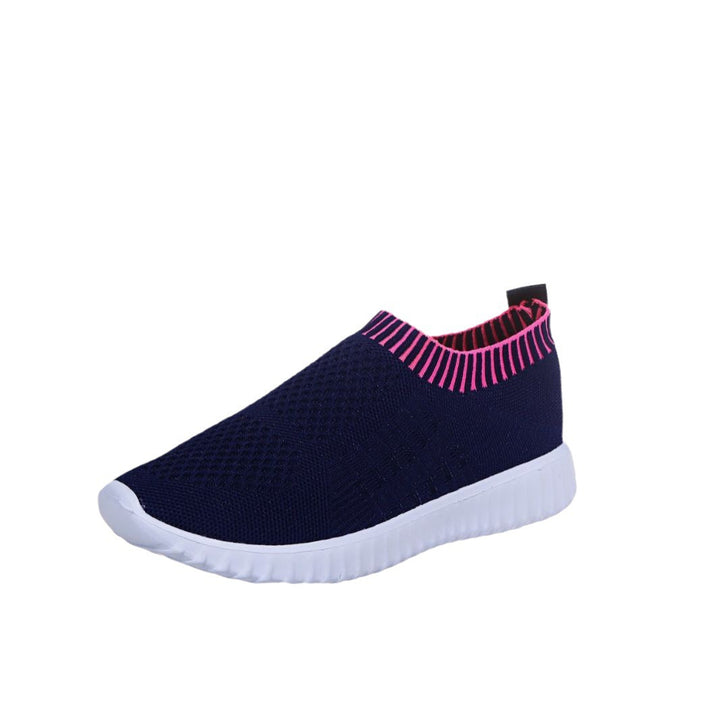 Dame Sporty Slip-On Sneakers med elastisk strikoverdel og skridsikker sål Stilla