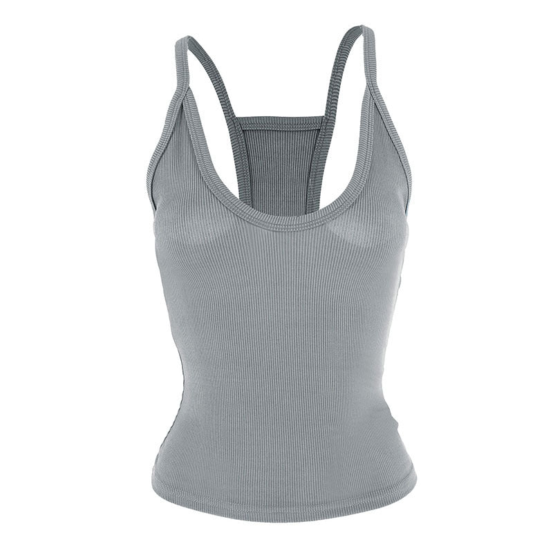 Dame Sporty Stretch-top med slank pasform Skovae