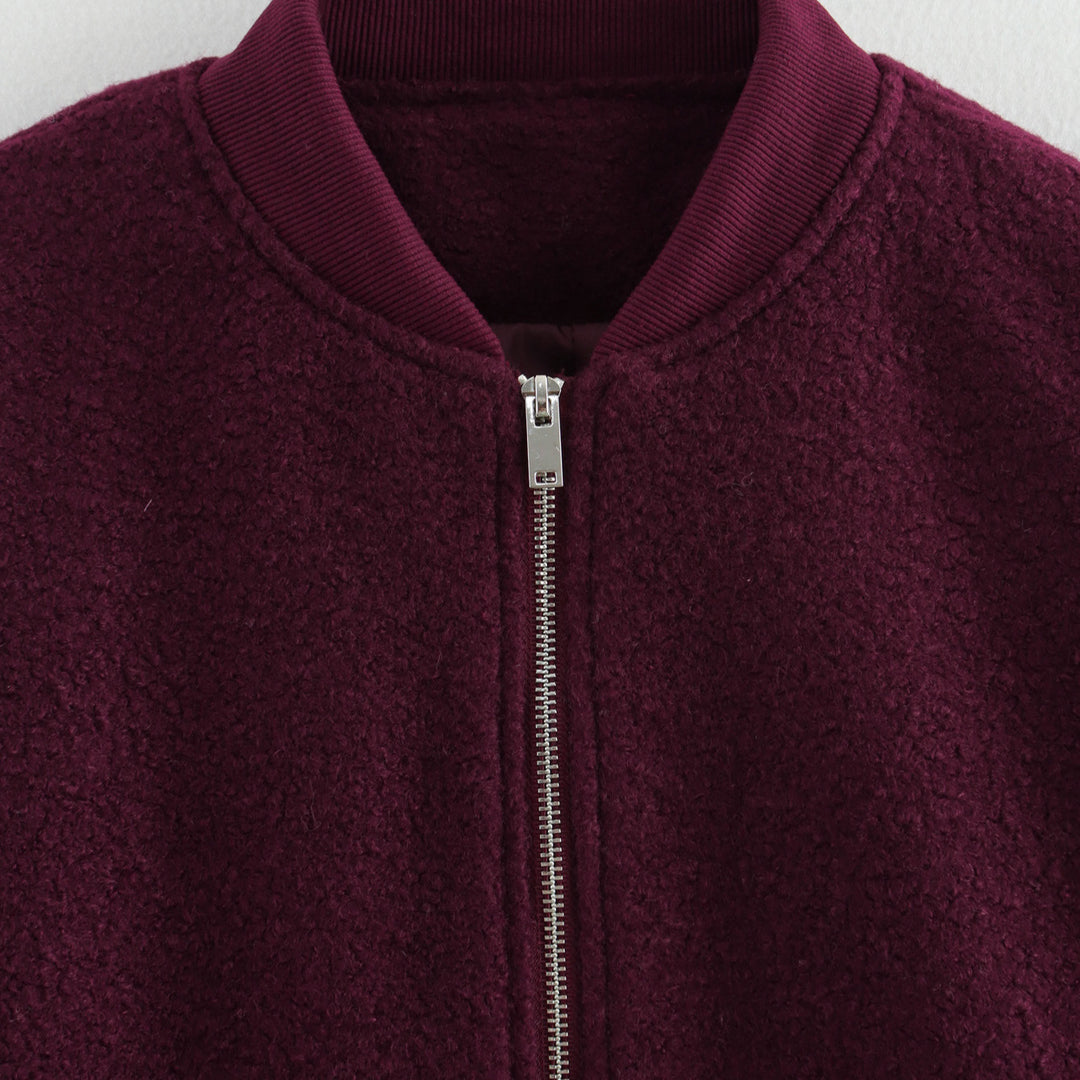 Femme Casual Fleece Utility Jakke Stilla