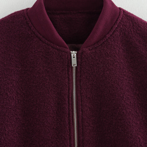 Femme Casual Fleece Utility Jakke Stilla