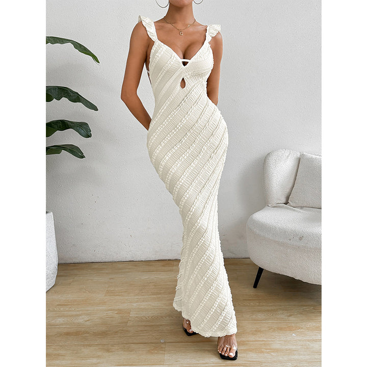 Dame maxikjole i elegant chiffon-stil Stilla