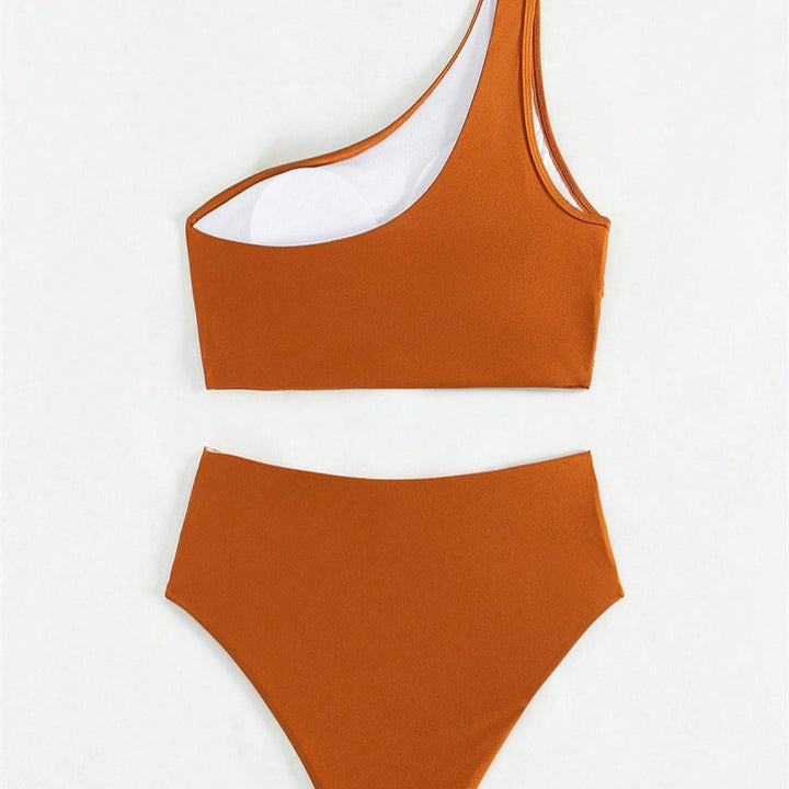 Dame High-Waist Bikini-sæt med asymmetrisk top Stilla