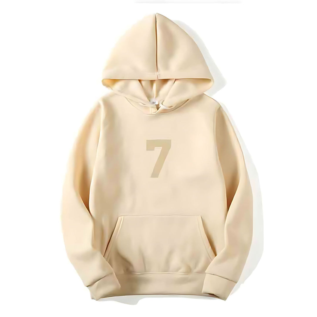Kvinders hoodie med sporty design og numerisk print Skovae
