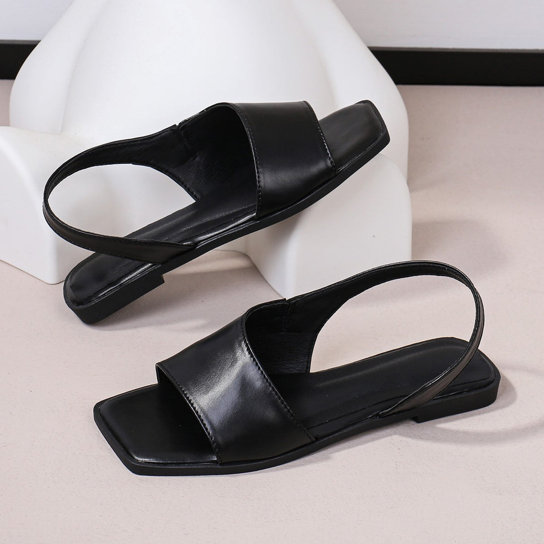 Damer Elegante Slingback Sandaler med blankt overmateriale og klassisk design Stilla