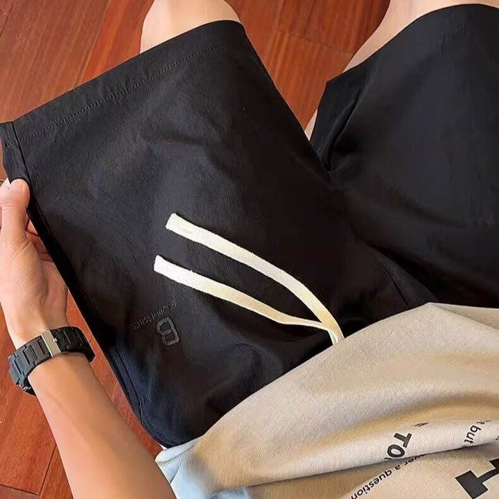 Herrer Behagelige Linned-Shorts med justerbar snor og sidelommer Stilla
