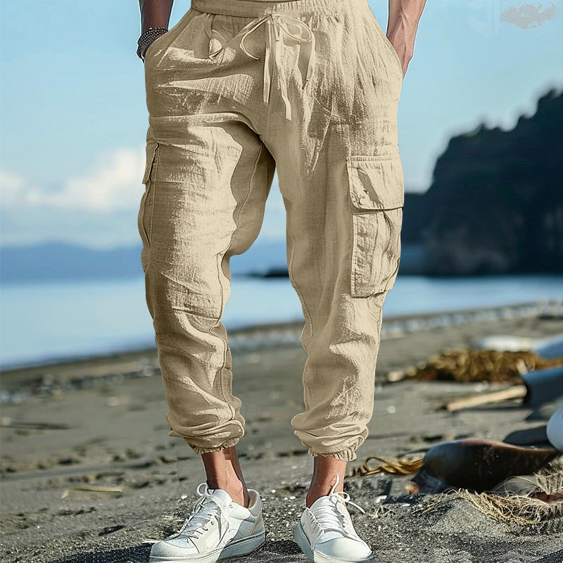 Herren Cargo-bukser med elastisk talje og praktiske lommer Stilla 1754373691