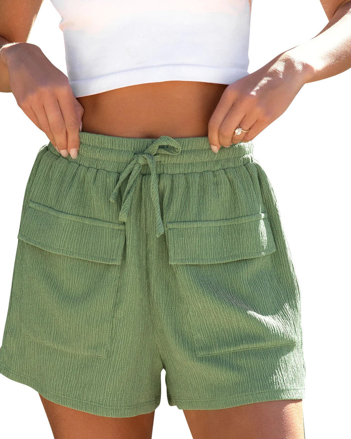 Dame Behagelige Shorts med sidelommer og elastisk talje Stilla