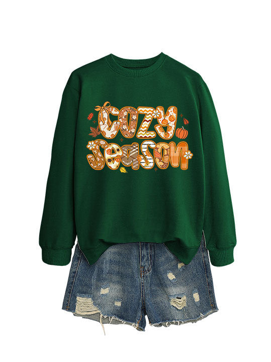Kvinders sweatshirt med kreativt efterårsdesign og afslappet pasform Stilla