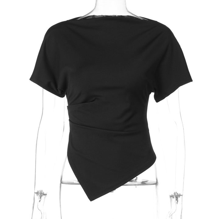 Dame Moderne top med asymmetrisk kant Skovae