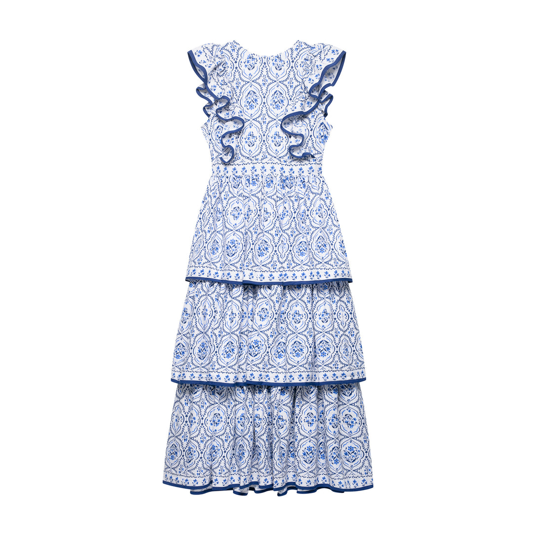 Femme Rynkede Lag Maxi Kjole Stilla