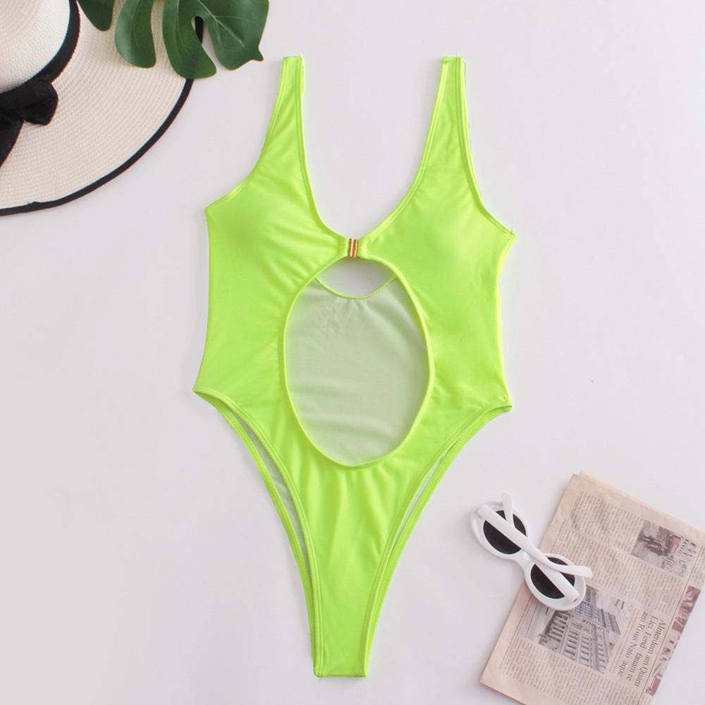 Dame Cut-Out Dyb V Badedragt Stilla