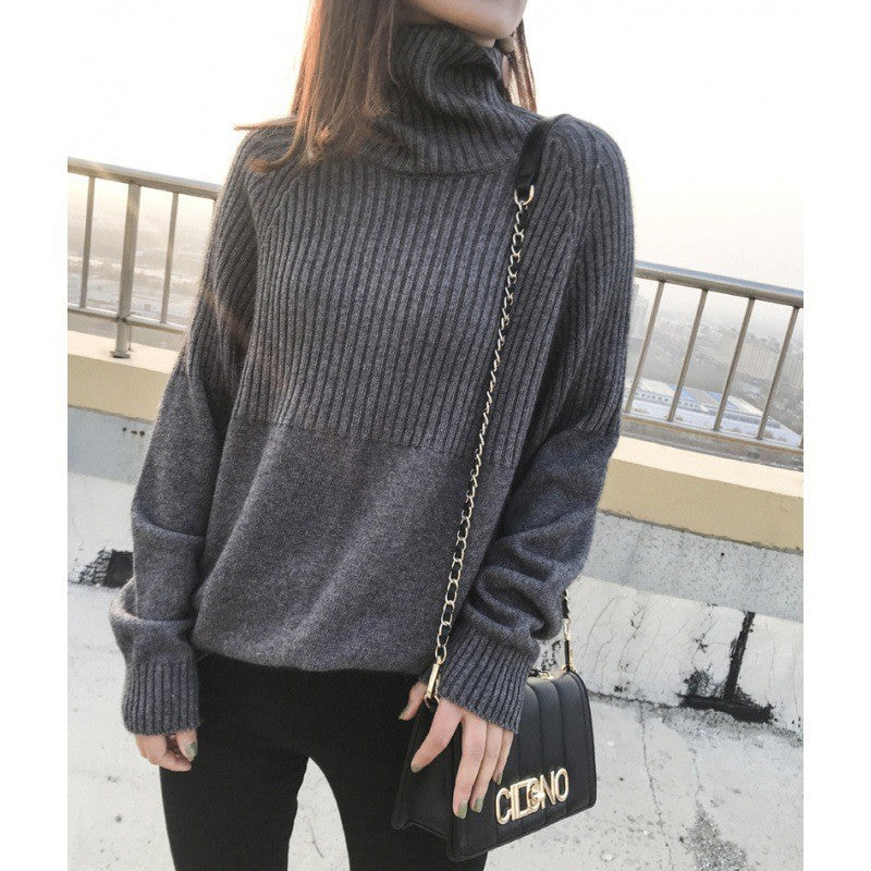 Femme Chunky Højkrave Strikpullover Stilla