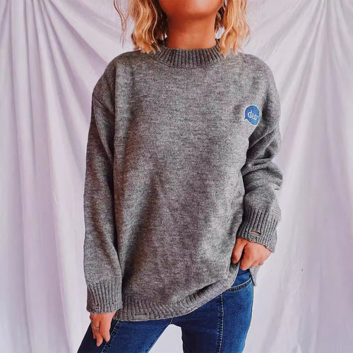 Kvinders cardigan med farverigt motiv Stilla