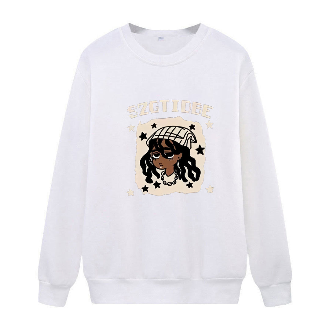Kvinders afslappede sweatshirt med kunstnerisk print Skovae