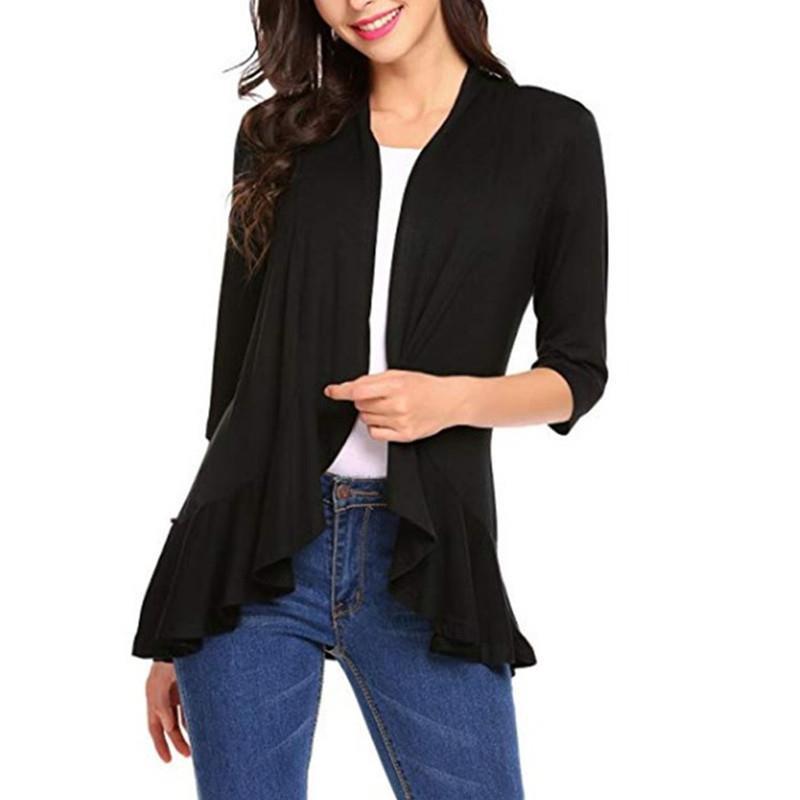 Dame Let cardigan med asymmetrisk kant Stilla