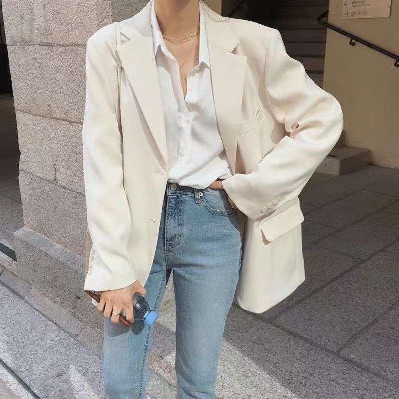 Damer elegant oversized blazer med casual snit og fine detaljer Stilla