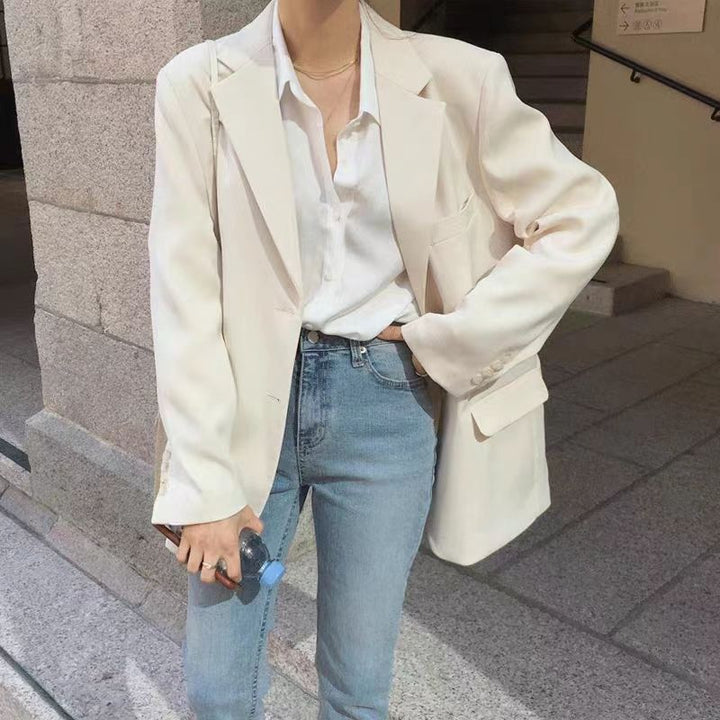 Damer elegant oversized blazer med casual snit og fine detaljer Stilla