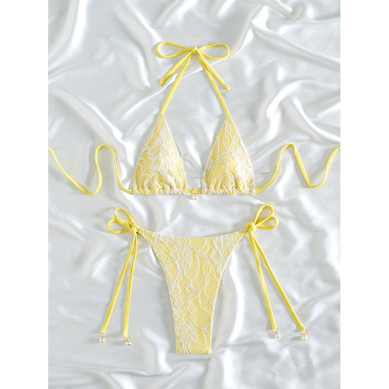 Dame Triangel-Bikini med elegant spidsedesign Skovae