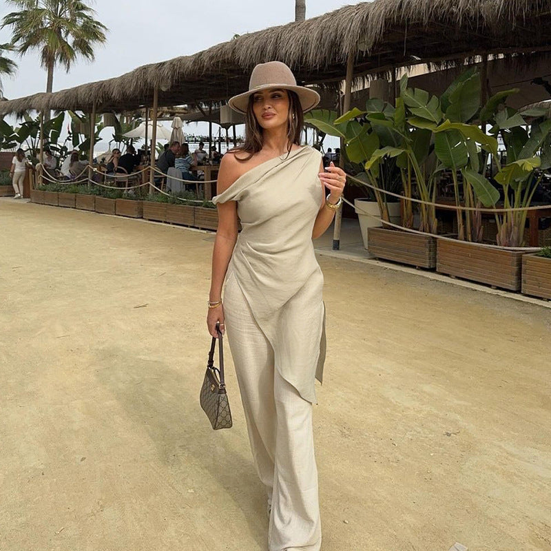 Dame asymmetrisk wrap-top Skovae
