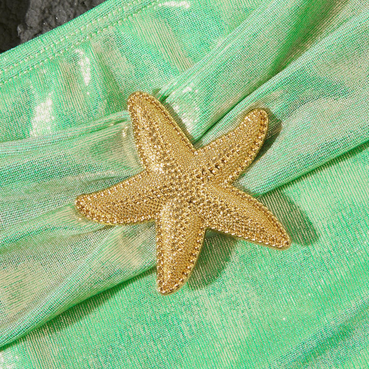 Dame Bikini-sæt med glitrende glans og justerbare stropper Stilla