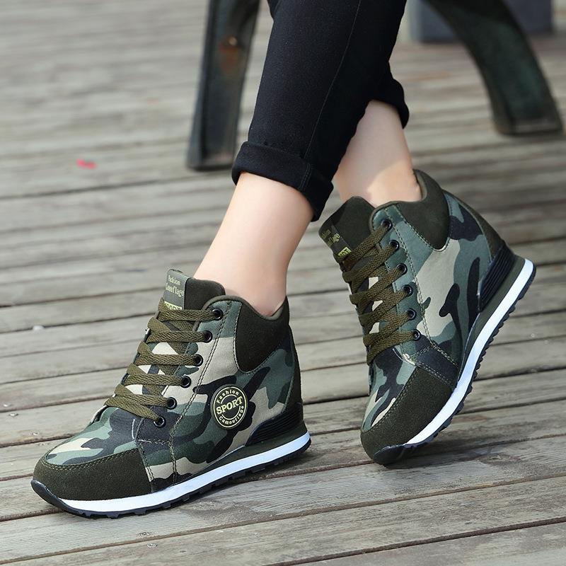 Herrer Camo High-Top Sport Sneakers Stilla