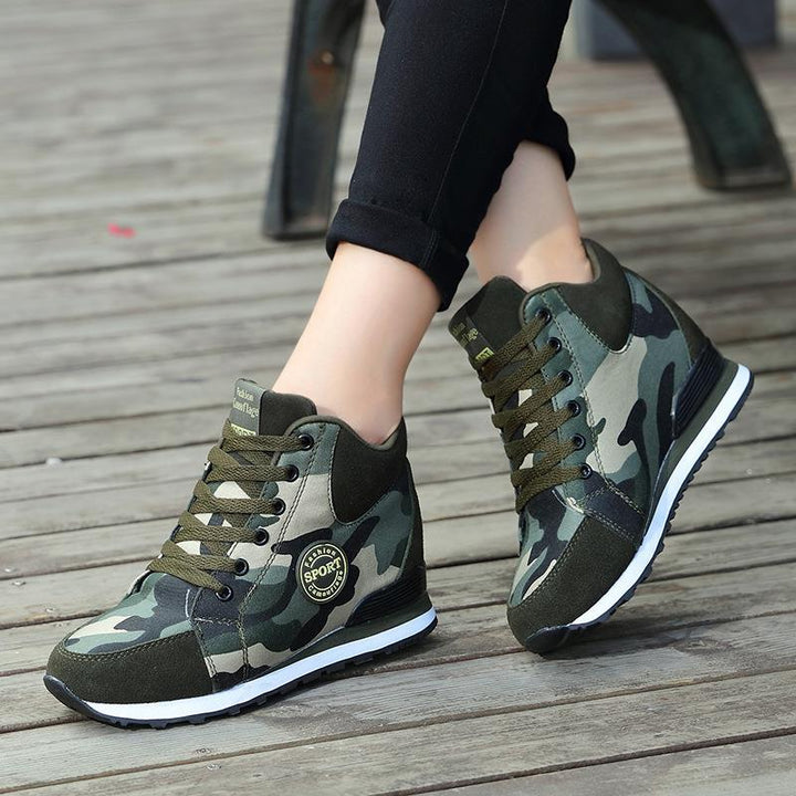 Herrer Camo High-Top Sport Sneakers Stilla