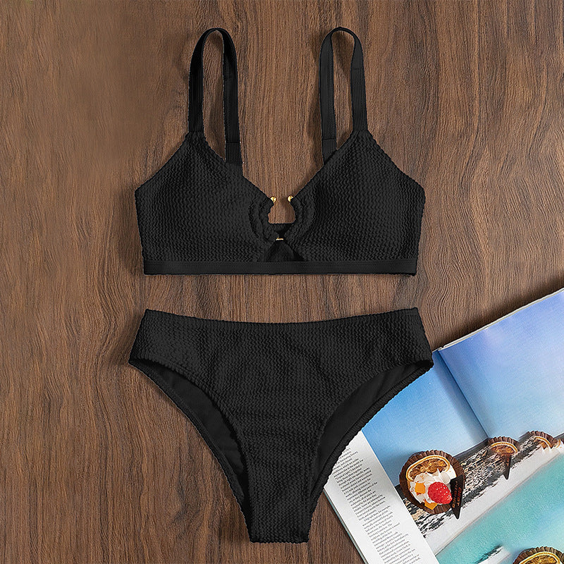 Dame tekstureret Cut-Out Bikini Sæt Stilla