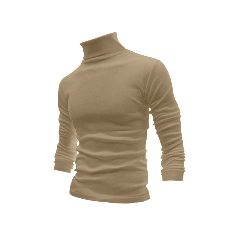 Herrer høj afsluttende strikket sweater med fin tekstur Stilla