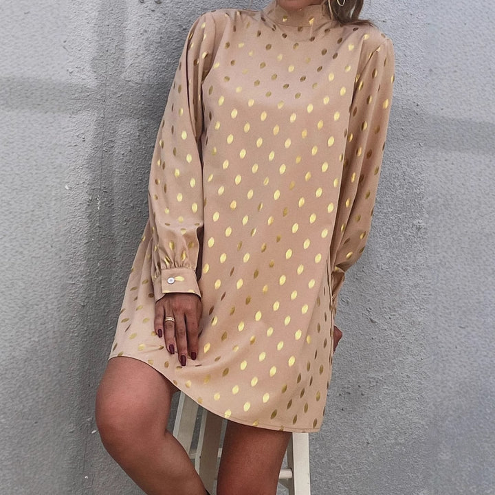 Damer elegant mini kjole med skinnende accenter og afslappet pasform Stilla