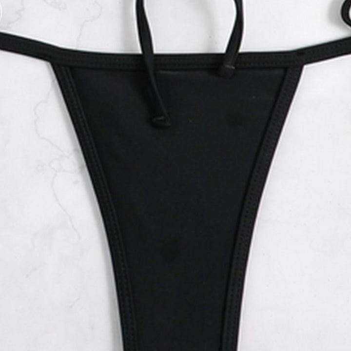 Dame trekant-bikini-sæt med flettet nederdel og justerbare stropper Skovae