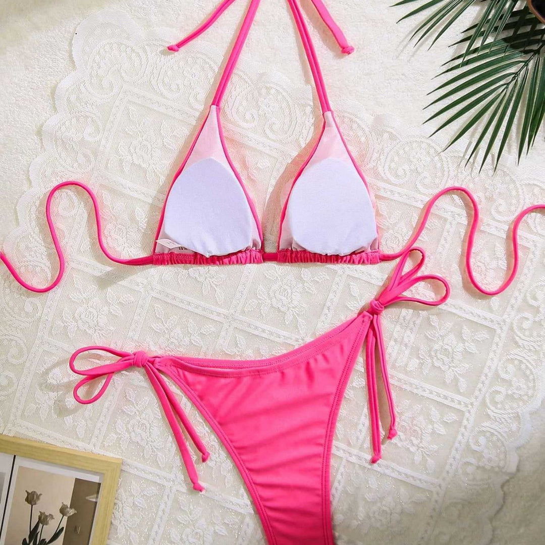 Dame Floral dekoreret Triangel-Bikini Skovae