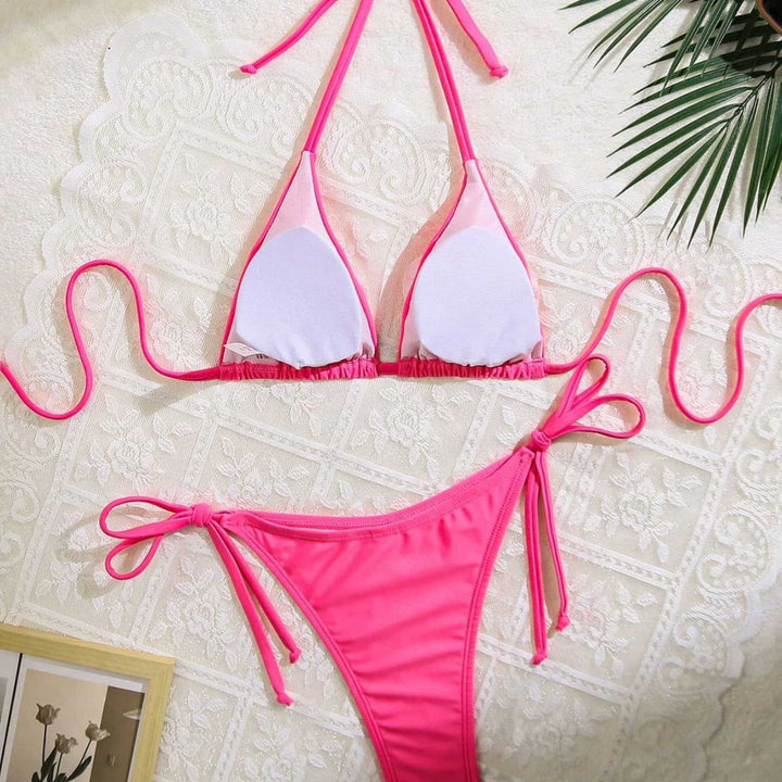 Dame Floral dekoreret Triangel-Bikini Skovae