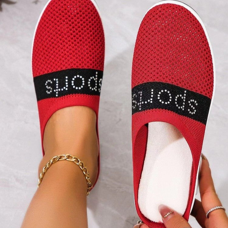 Dame Komfortable Slip-On Sneakers med åndbart mesh-overmateriale Stilla
