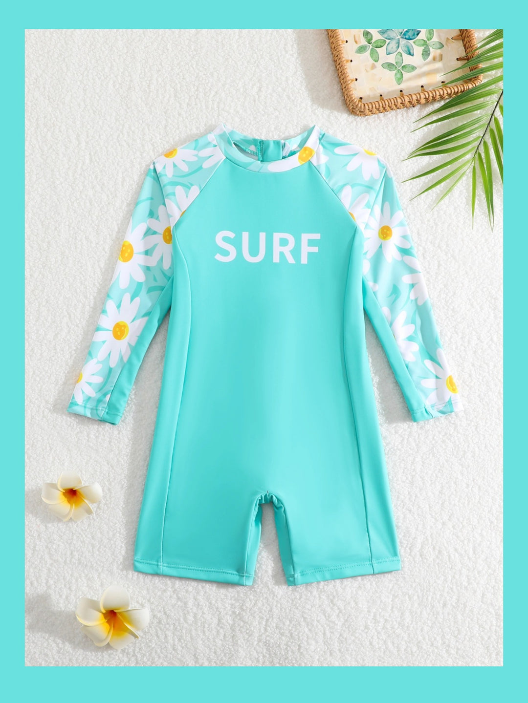 Damer Surfdragt med lange ærmer og blomstret design Stilla