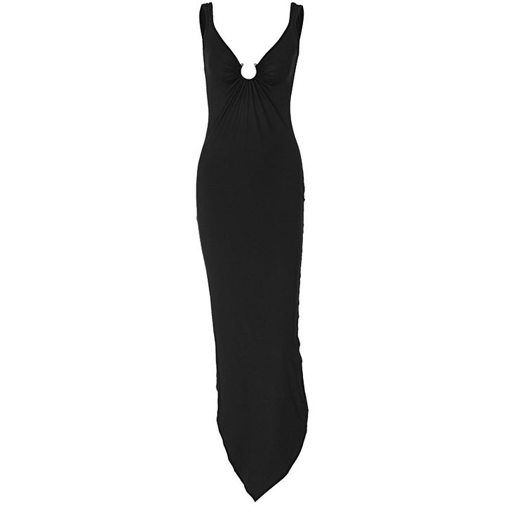 Damer Figurformet Maxikjole med smart Cut-Out og moderne design Skovae