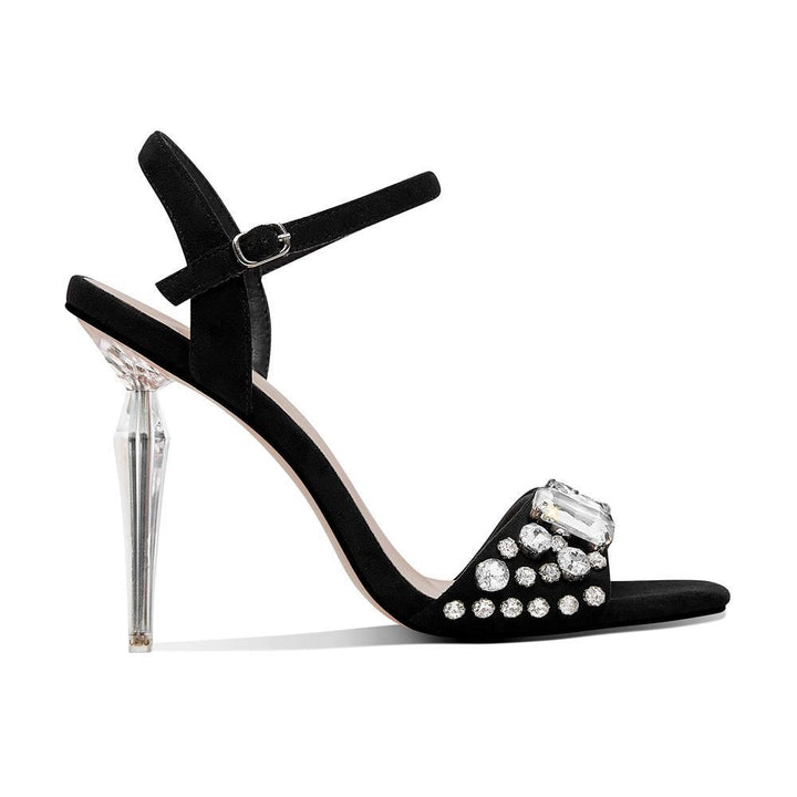 Femme Strappy Højhælede Sandaler med Krystaldekorationer Stilla