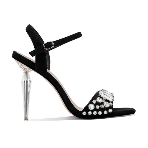 Femme Strappy Højhælede Sandaler med Krystaldekorationer Stilla