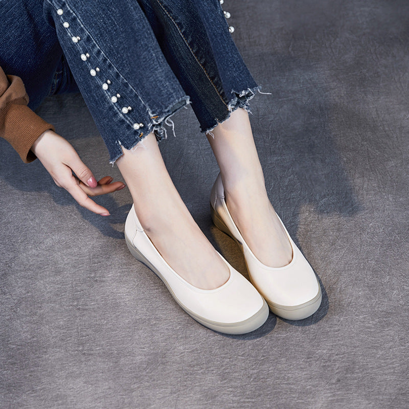 Dame Behagelige Læder Vejr Slip-On Flats Stilla
