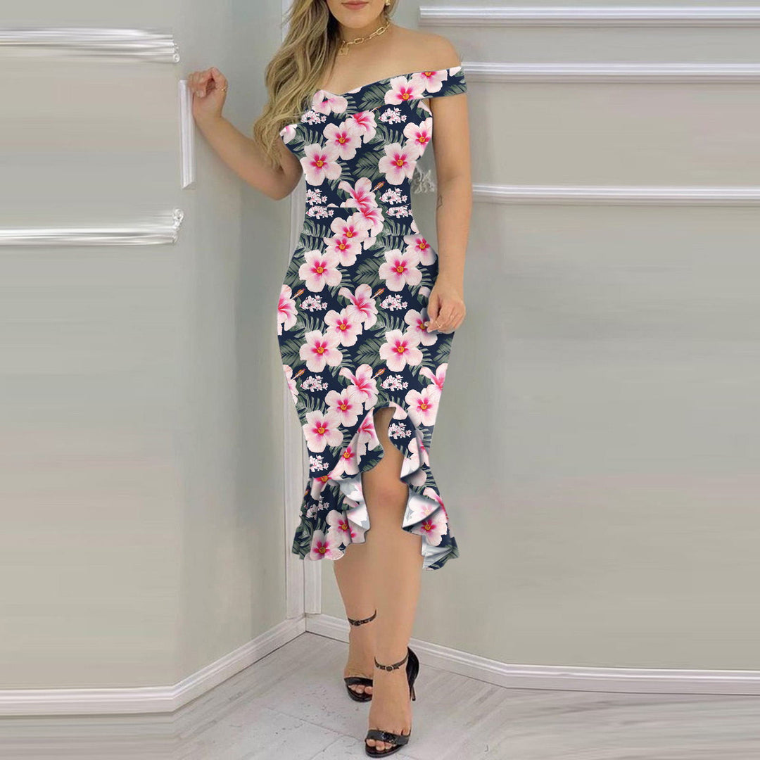 Dame Elegant Maxikjole med Off-Shoulder og dekorativ Volant Stilla