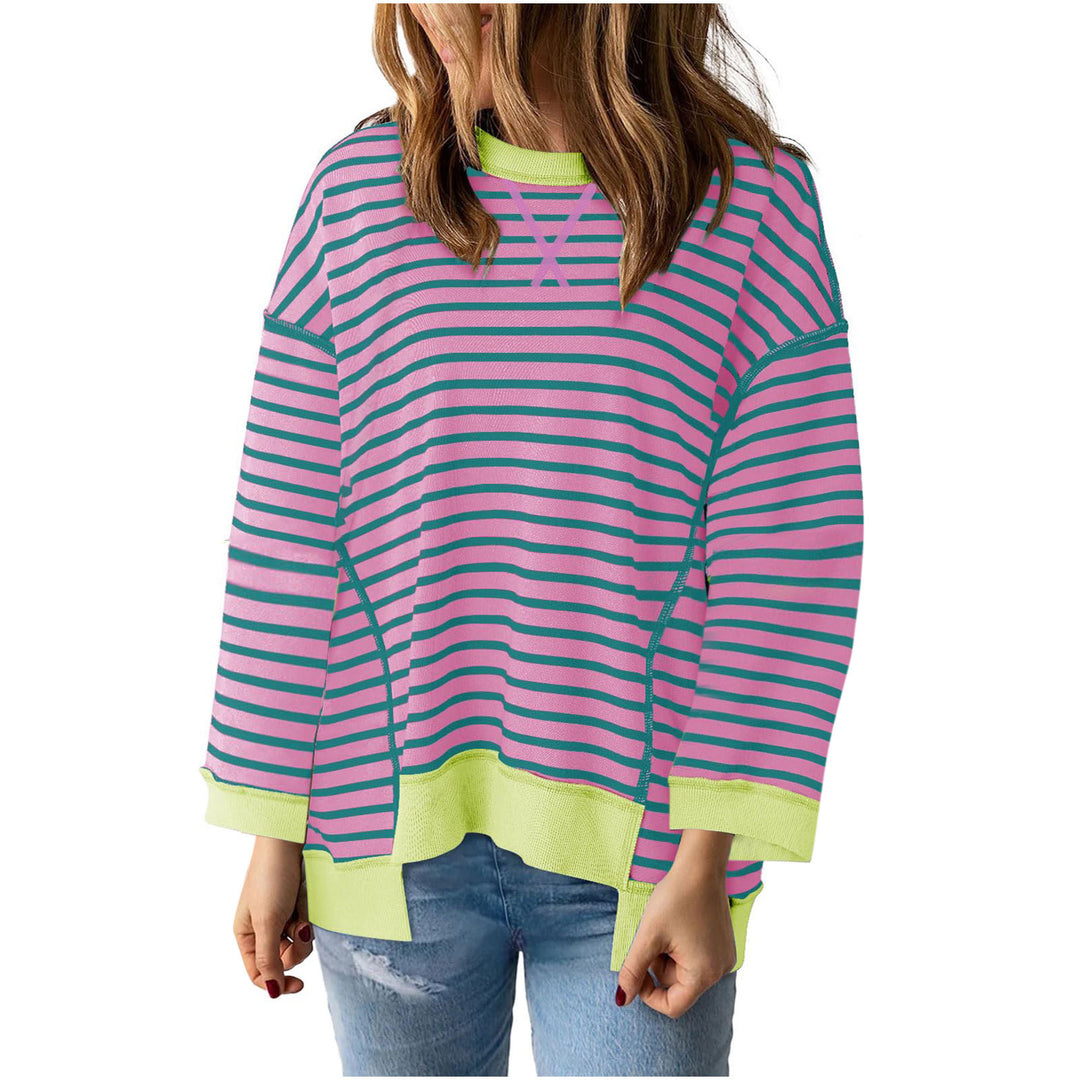 Dame afslappet stripe sweater med generøs pasform Stilla