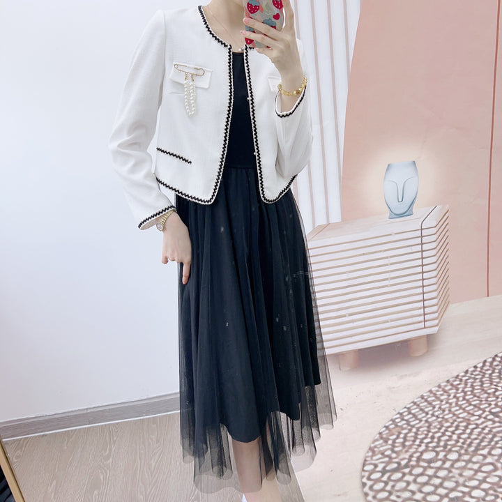 Dame elegant kort blazer med eksklusive detaljer Stilla