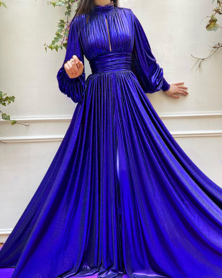 Dame maxikjole med elegant fold Stilla