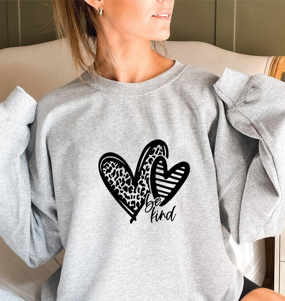 Kvinders sweatshirt med fashionable hjerte motiv og casual fit Stilla