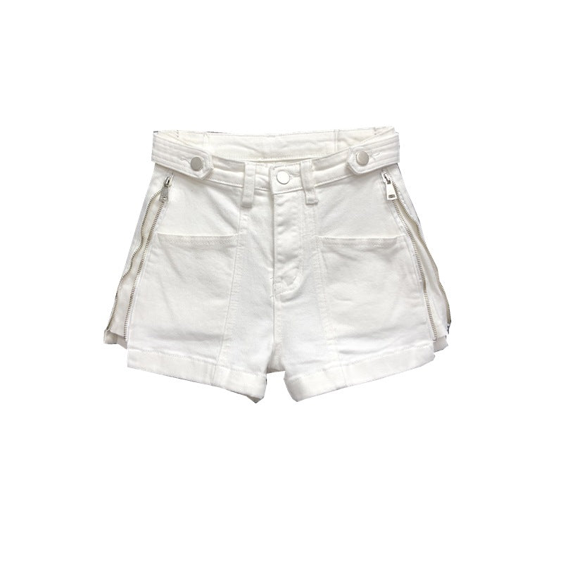 Dame højtaljede bomulds-canvas-shorts Stilla