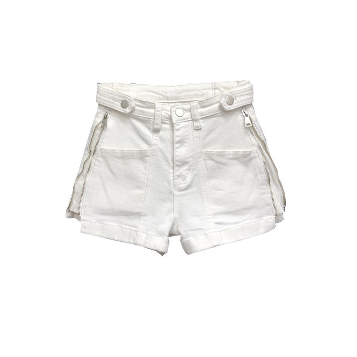 Dame højtaljede bomulds-canvas-shorts Stilla