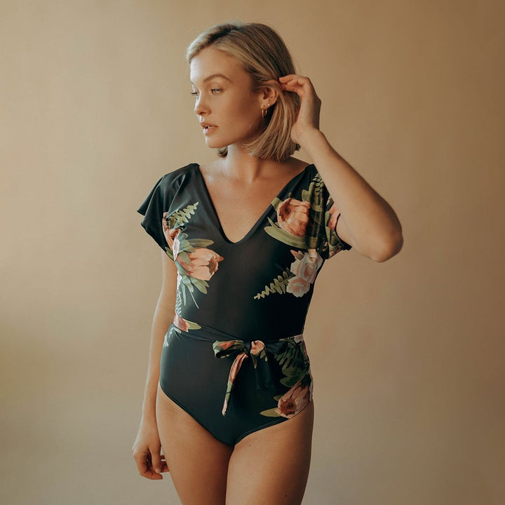 Dame Elegant Blomsttryk Én-delt Badedragt Stilla