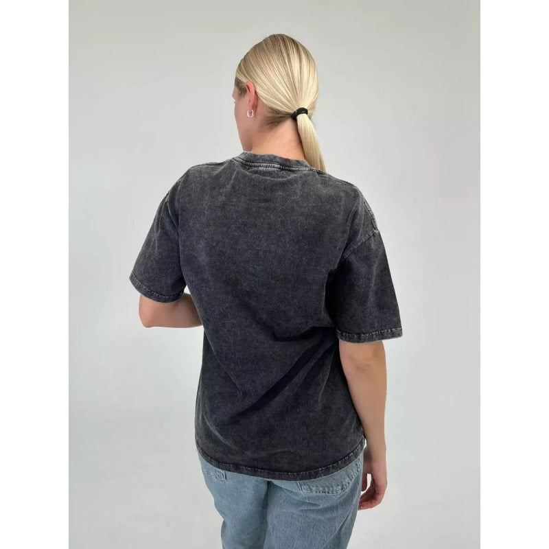 Dame Oversized T-Shirt med farverig tekst Stilla