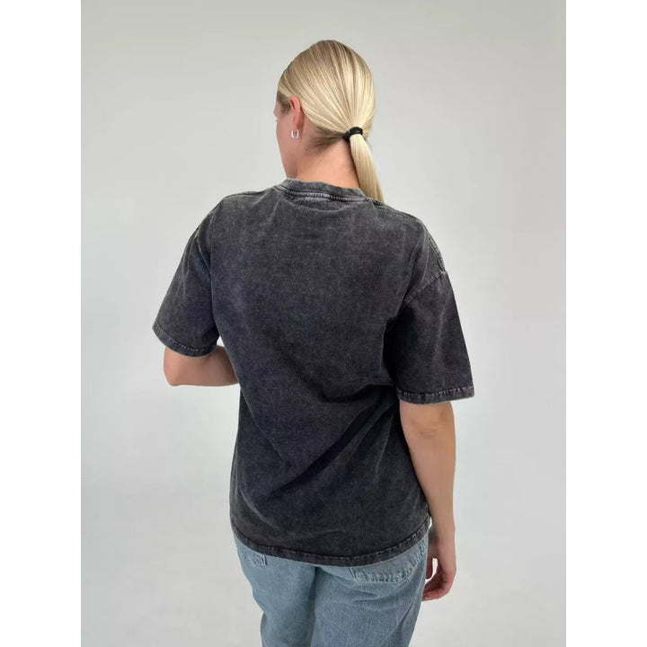 Dame Oversized T-Shirt med farverig tekst Stilla